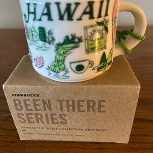 Starbucks Hawaii Mini 2oz Mug Ornament with Green Accents